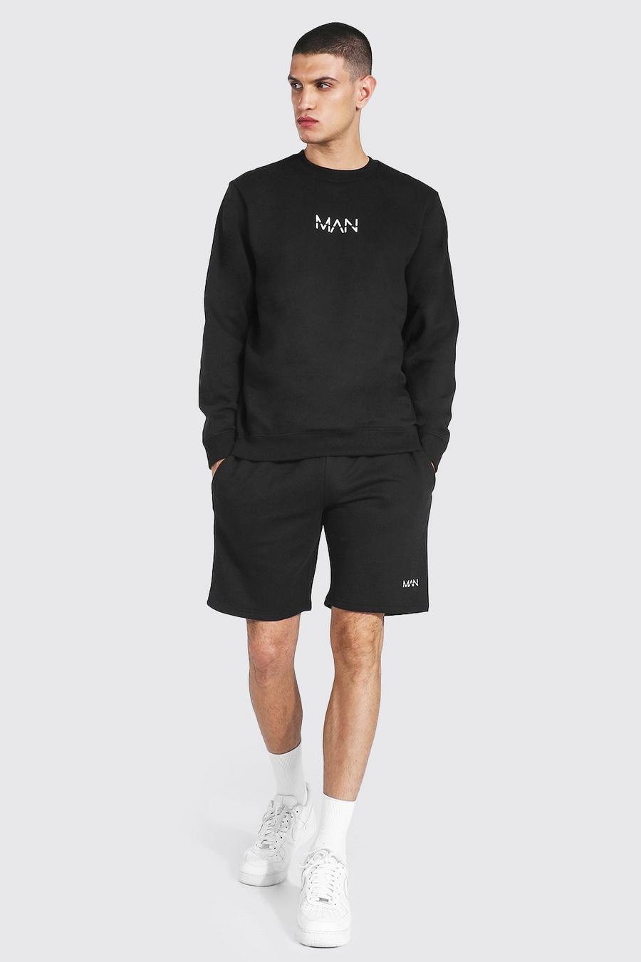 Black Original MAN Sweatshirt och shorts  image number 1