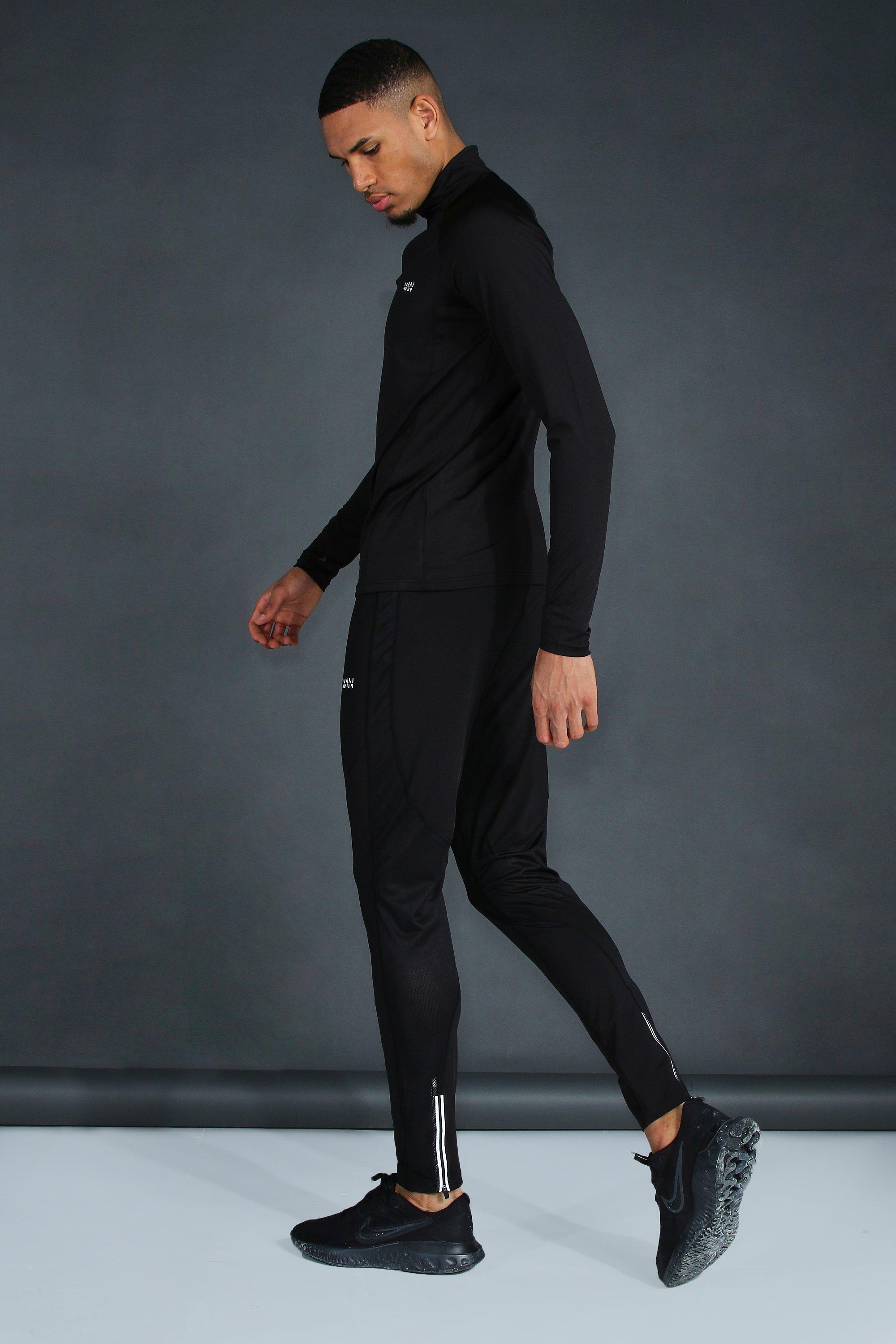 Man Active Performance Funnel Neck Tracksuit