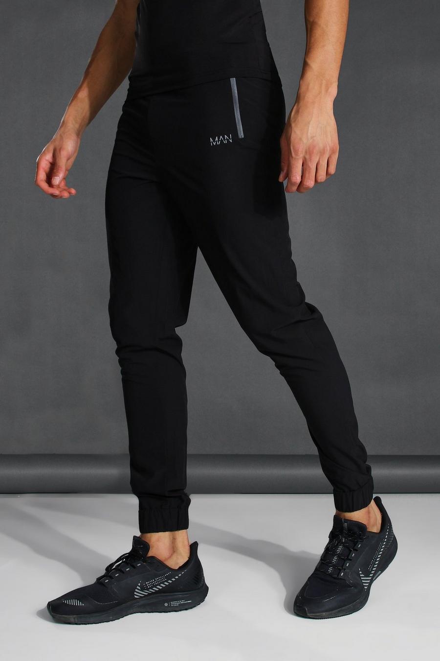Pantalón deportivo Tall MAN Active ajustado con cinta en la cintura, Negro image number 1