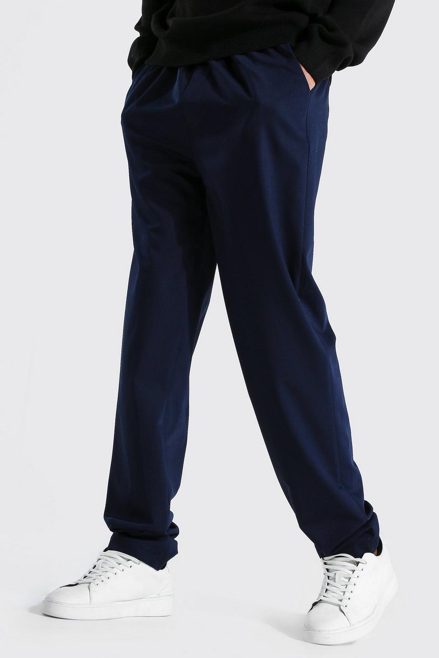 Navy Tall Straight Leg Woven Joggers image number 1