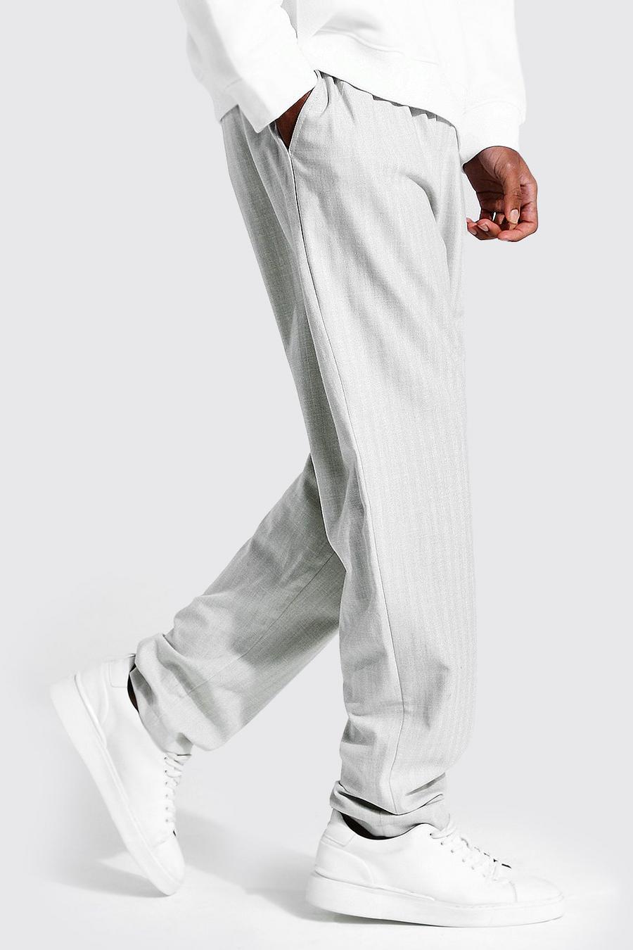 Light grey Tall Straight Leg Smart Cropped Track Pant image number 1