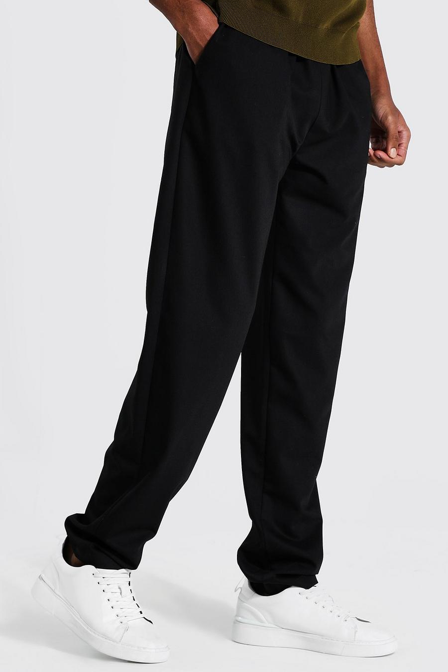 Black Tall Straight Leg Woven Joggers image number 1