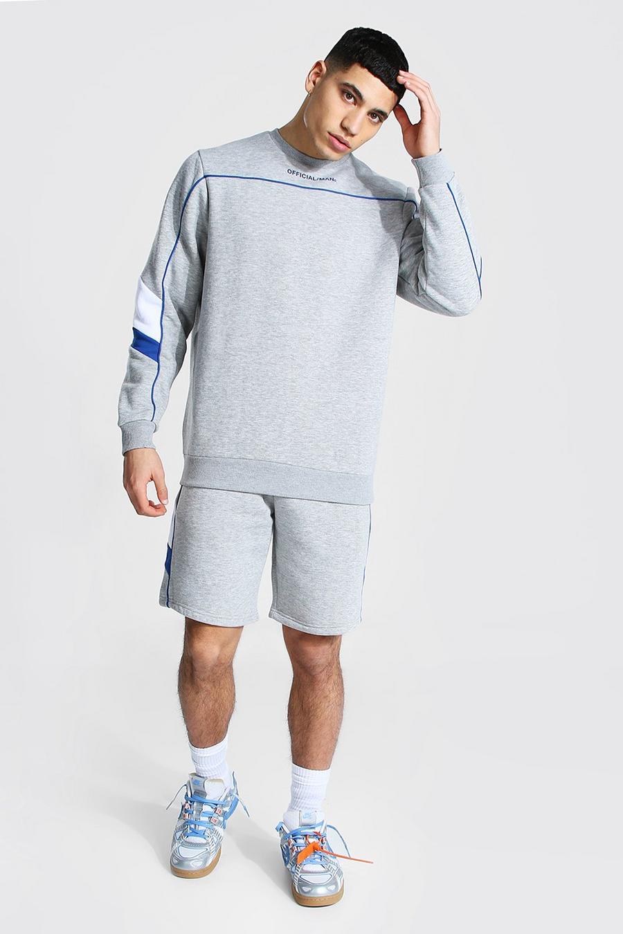 Grey marl Official Man Short Sweater Tracksuit image number 1