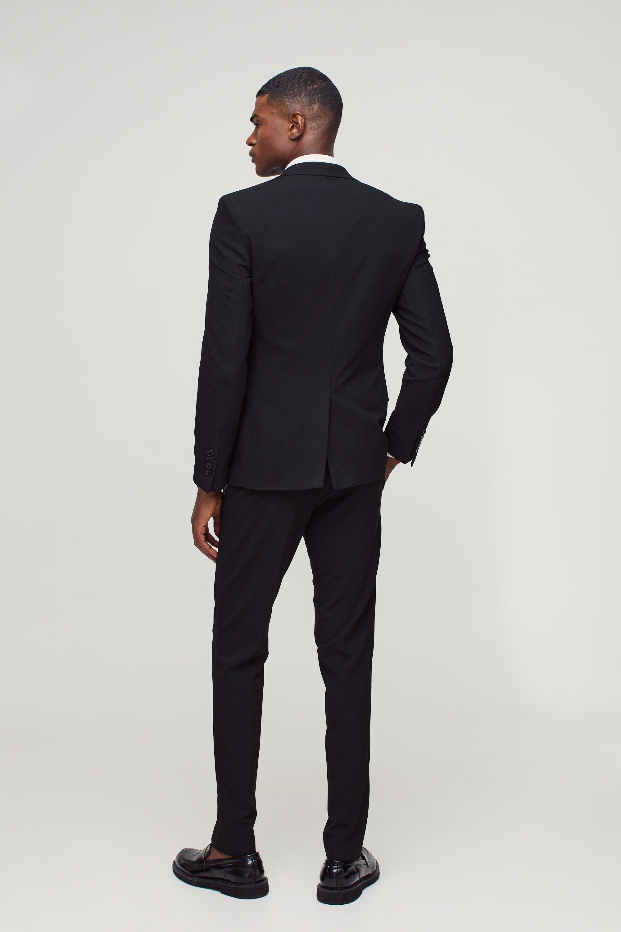 Slim-fit single-breasted jacket in performance fabric