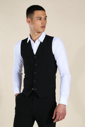 Super Skinny Fit Gilet black