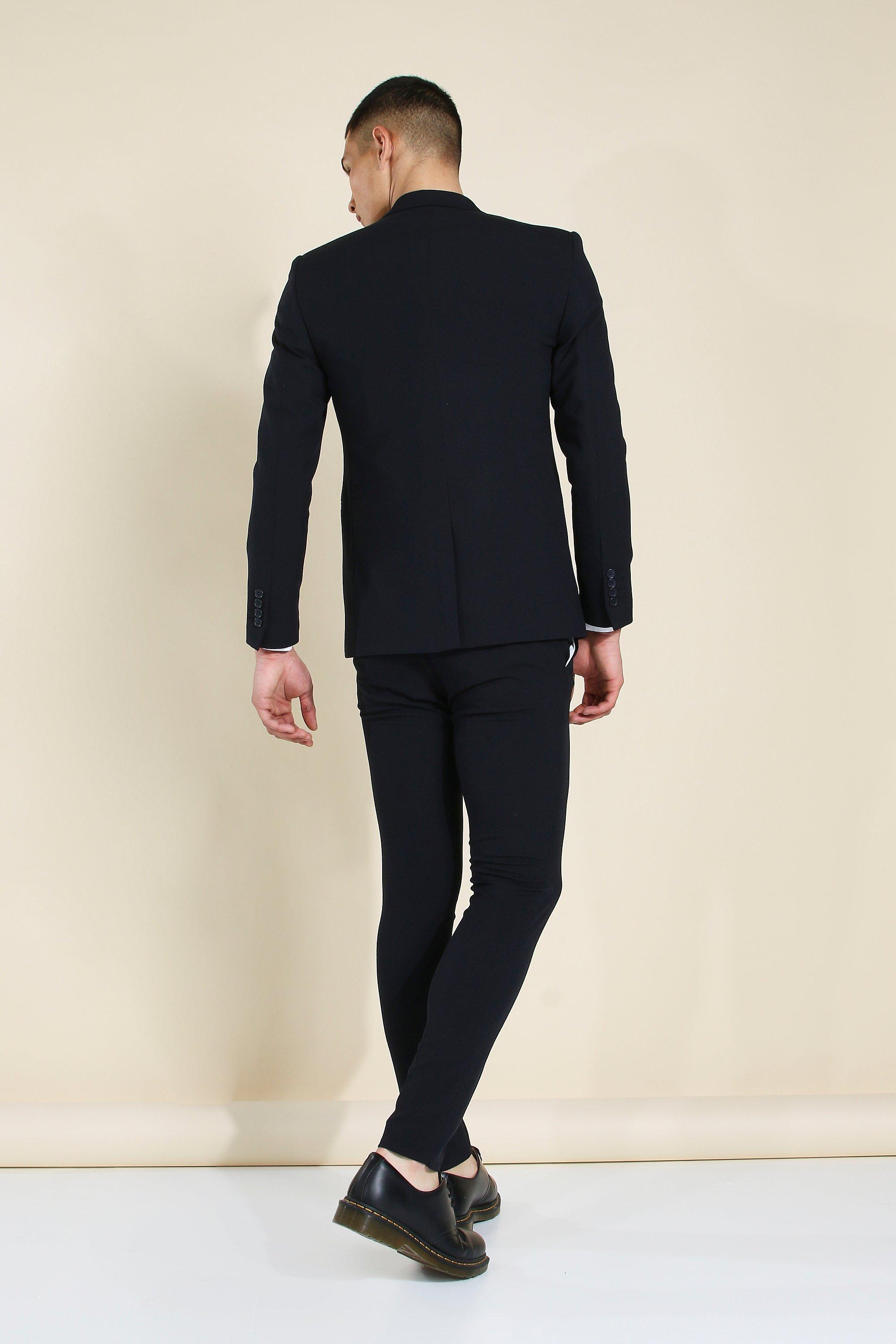 Skinny Fit Navy Suit Pants