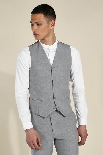 Grijze Skinny Fit Gilet grey