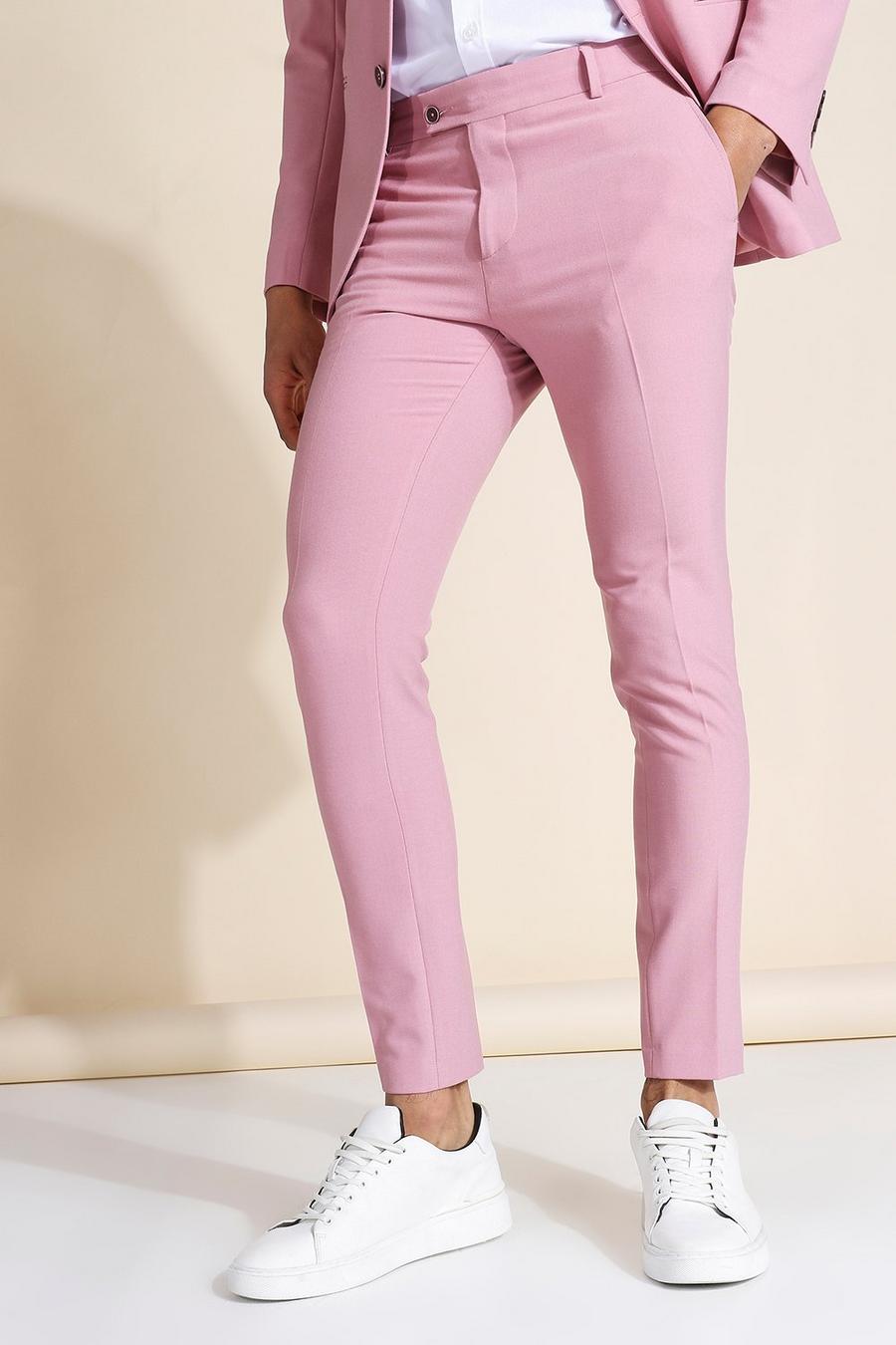 Super Skinny Pink Suit Trousers image number 1