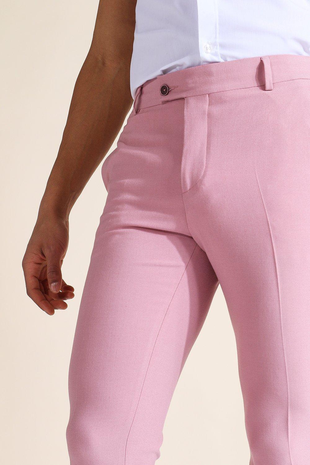 Super Skinny Pink Suit Pants