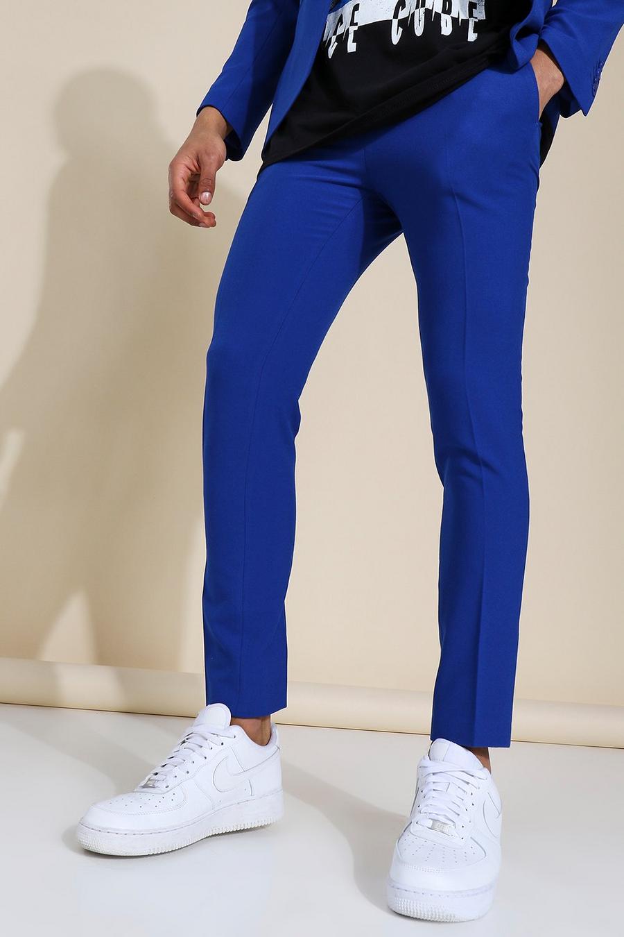 Pantaloni da completo super skinny blu, Azzurro image number 1