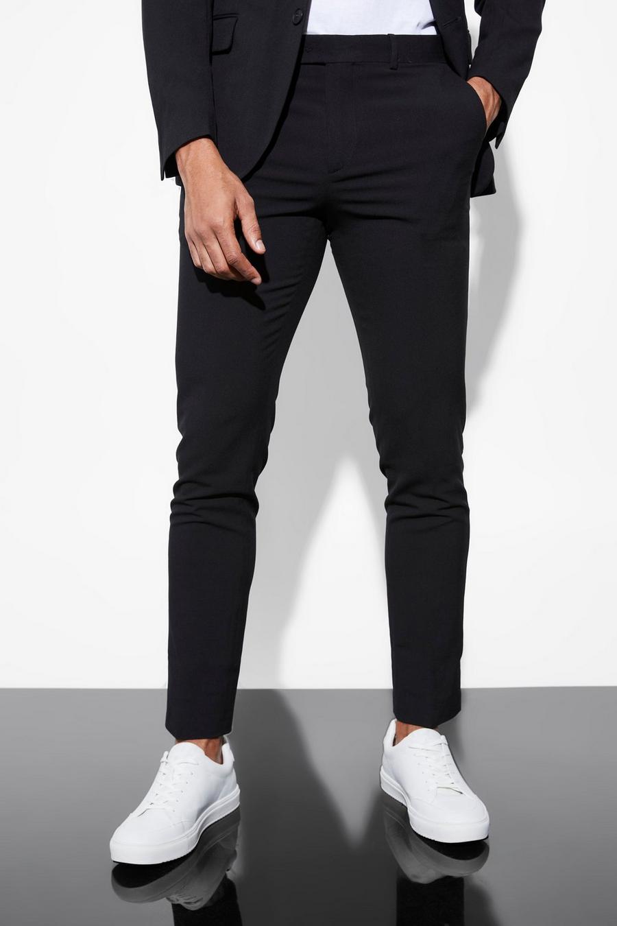 Men's New Slim Fit Black Tuxedo Pants (28 Short) at  Men's