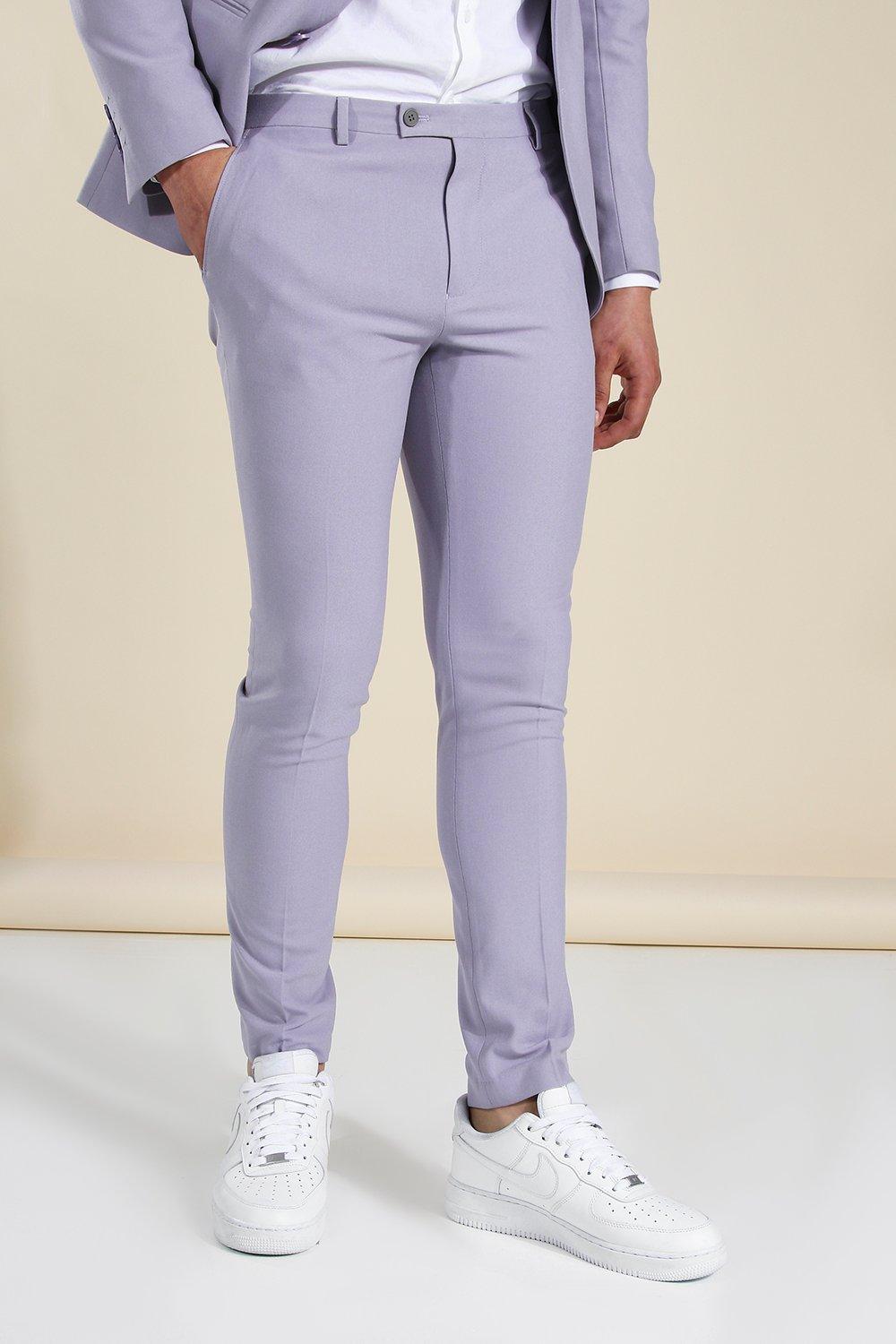 Skinny Lilac Suit Trousers