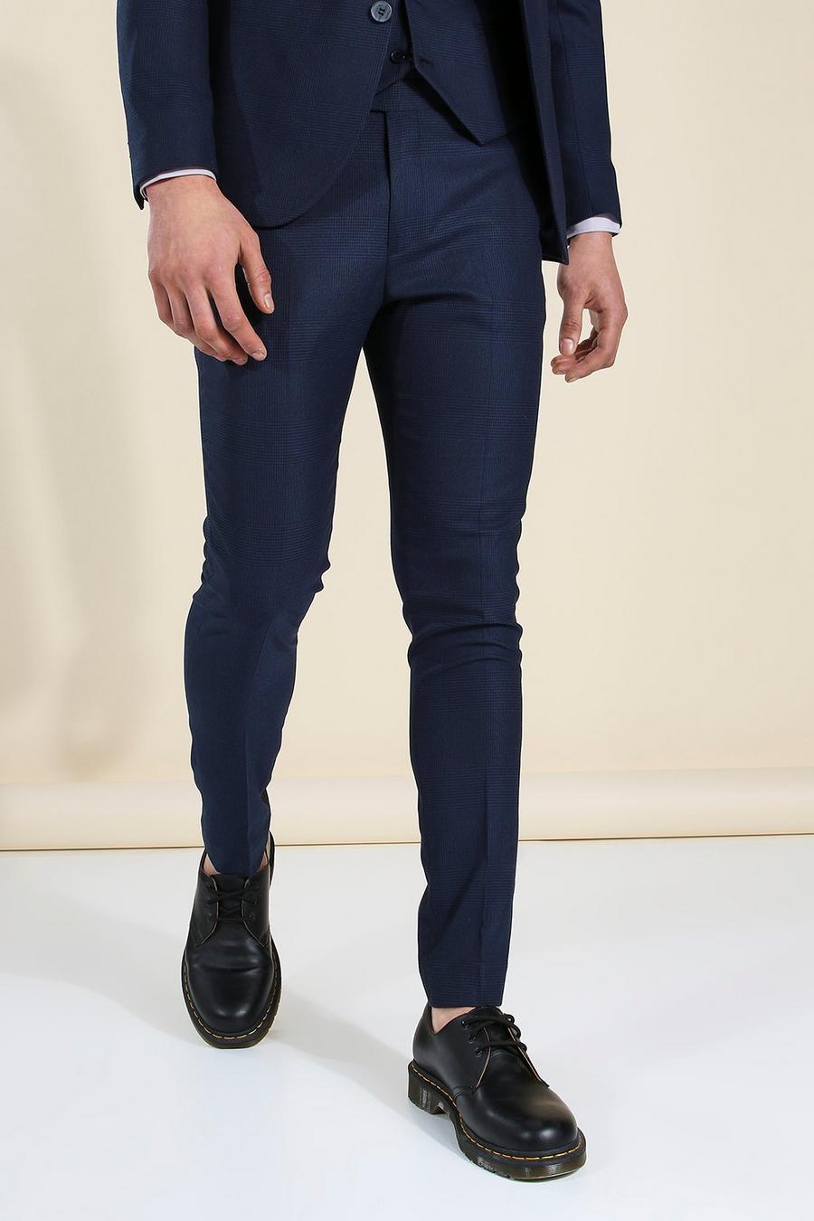 Skinny Navy Suit Trousers image number 1