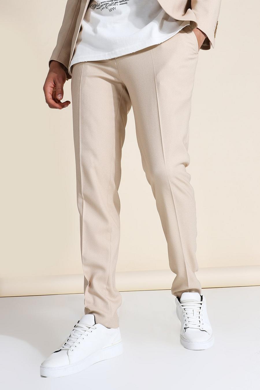 Stone Skinny Textured Suit Pants image number 1