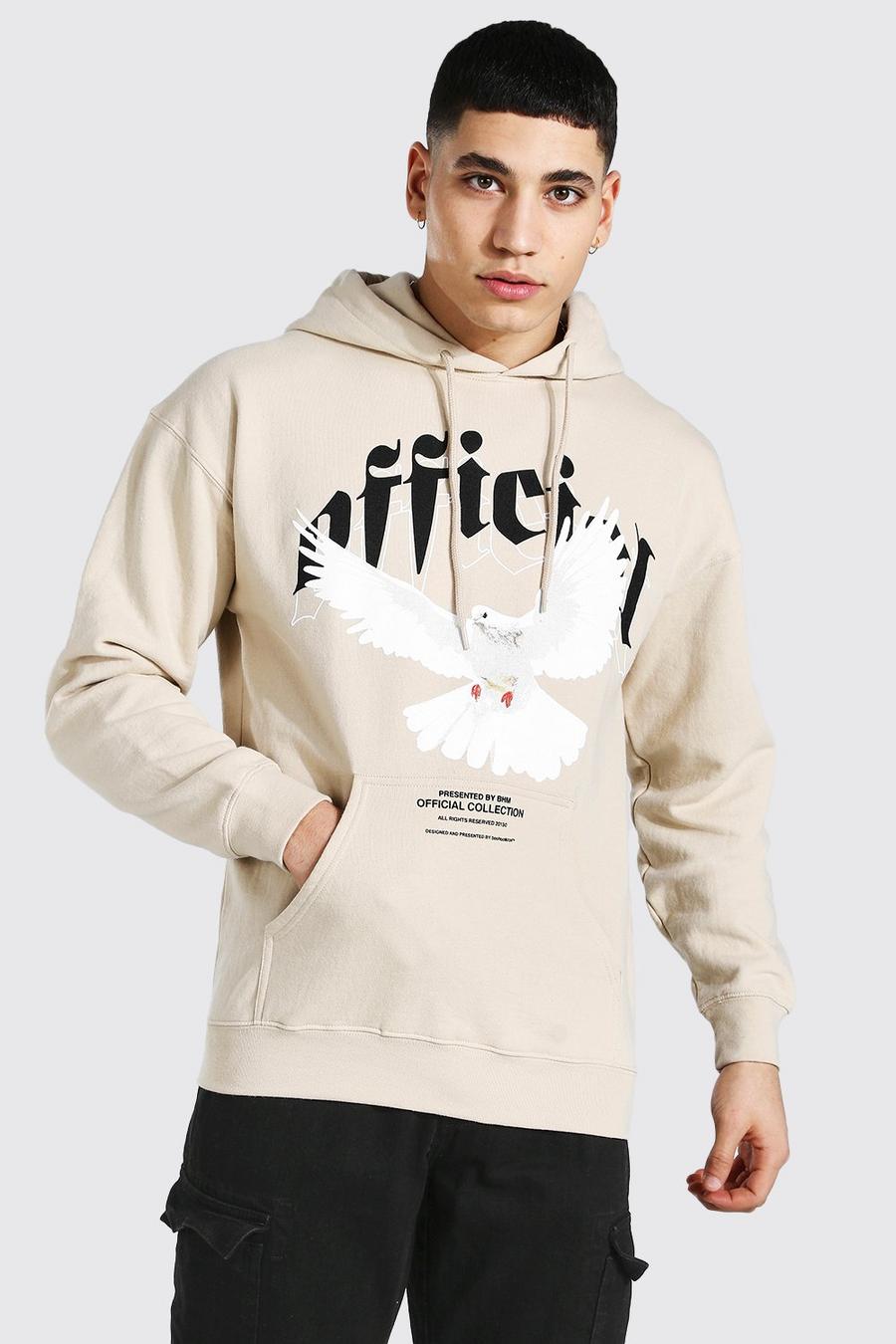 Sand Loose Official Dove Graphic Hoodie image number 1