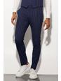 Skinny Navy Pinstripe Suit Trousers