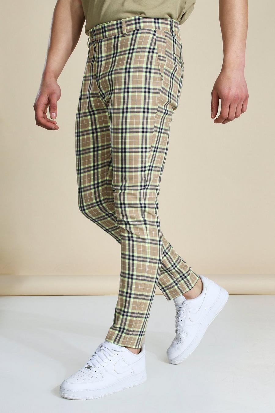 Skinny Brown Check Trouser image number 1