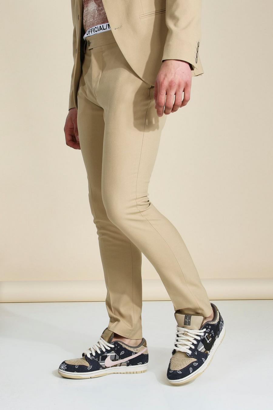 Skinny Camel Suit Pants image number 1