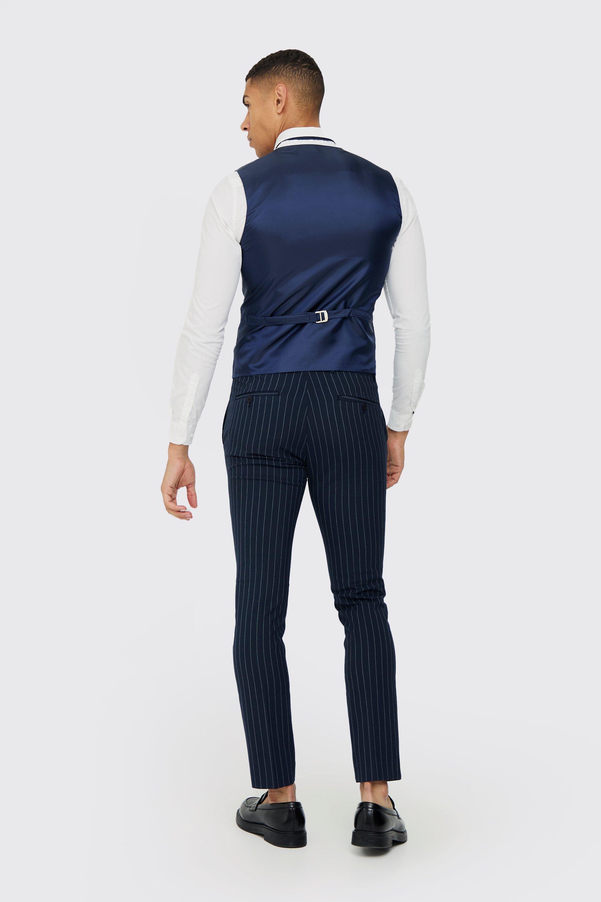 Gilet de costume bleu marine online homme