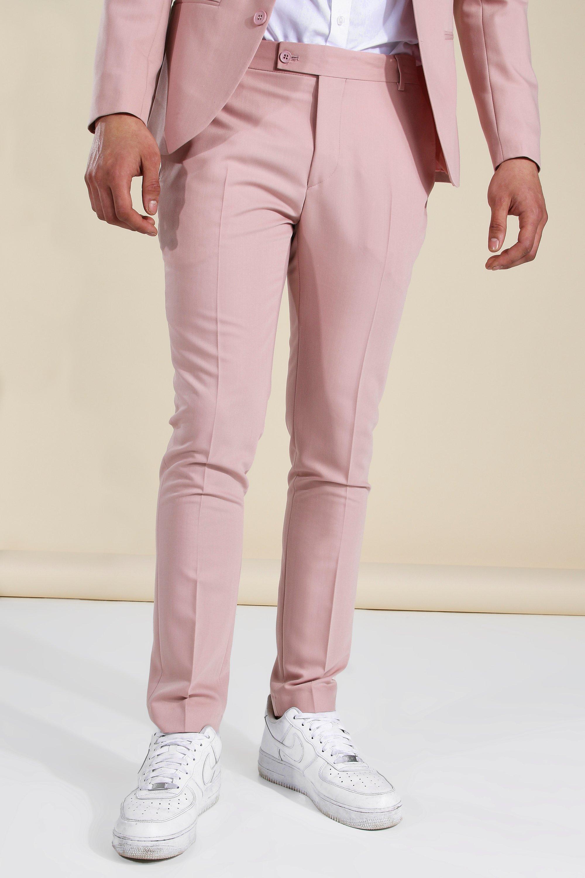 mens pink suit pants