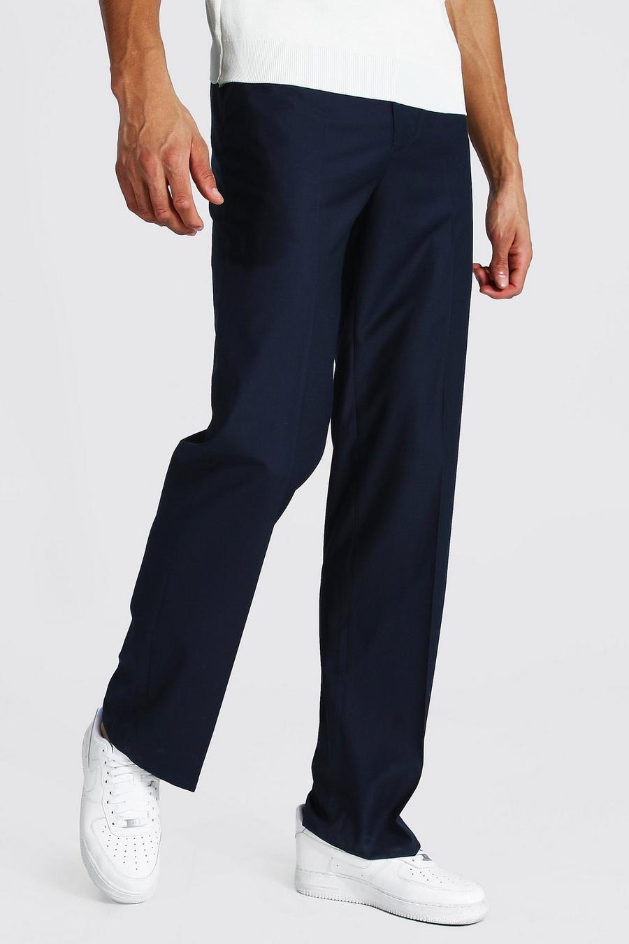 Navy Tall Straight Leg Pants image number 1