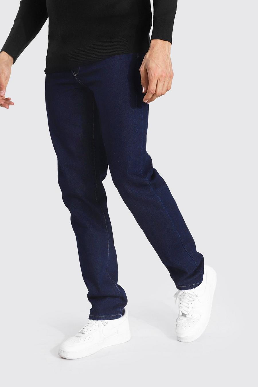 Dark wash Tall - Jeans med raka ben image number 1