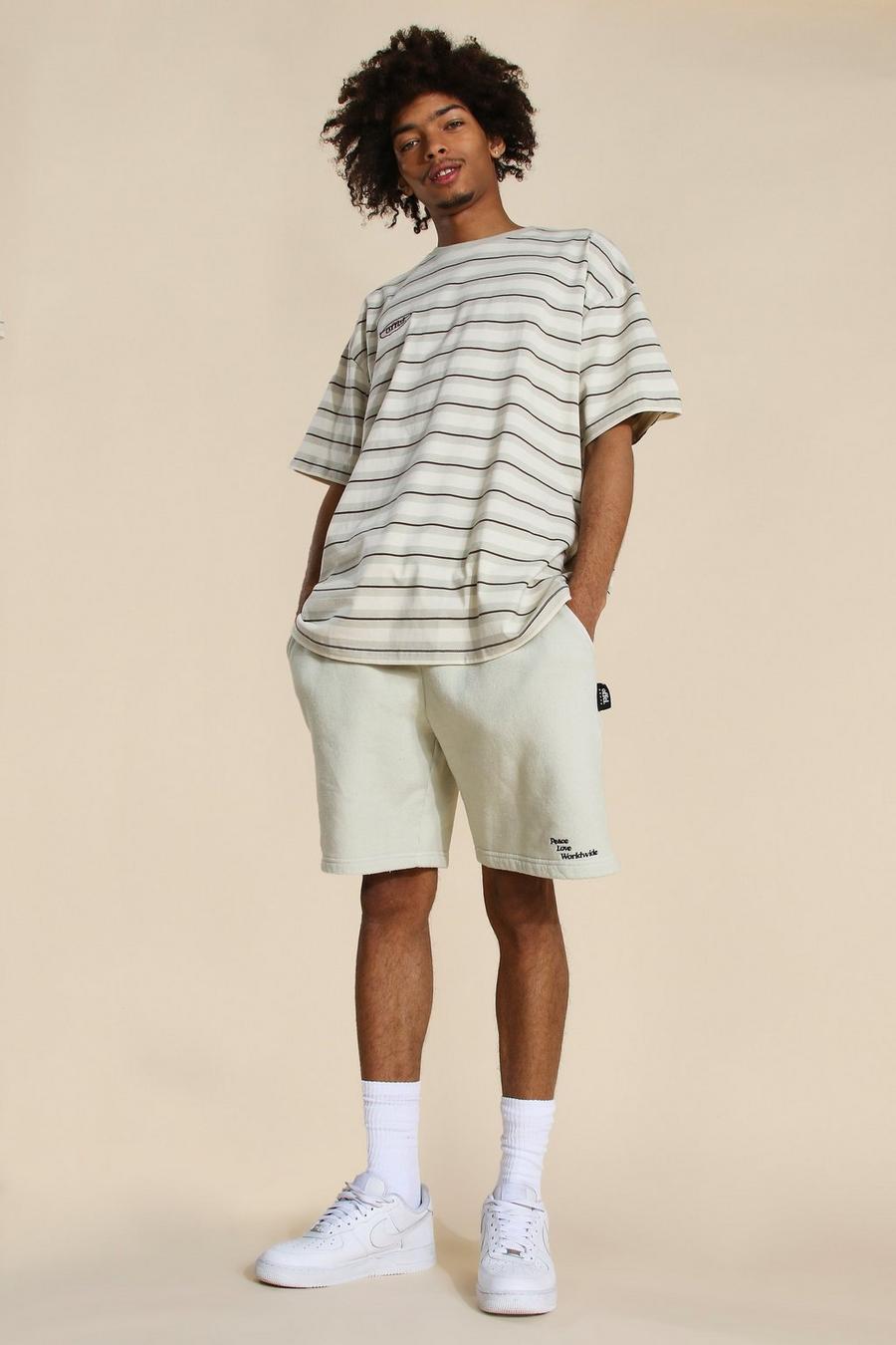 Stone Official Oversized Yarn Dyed Stripe T-shirt image number 1
