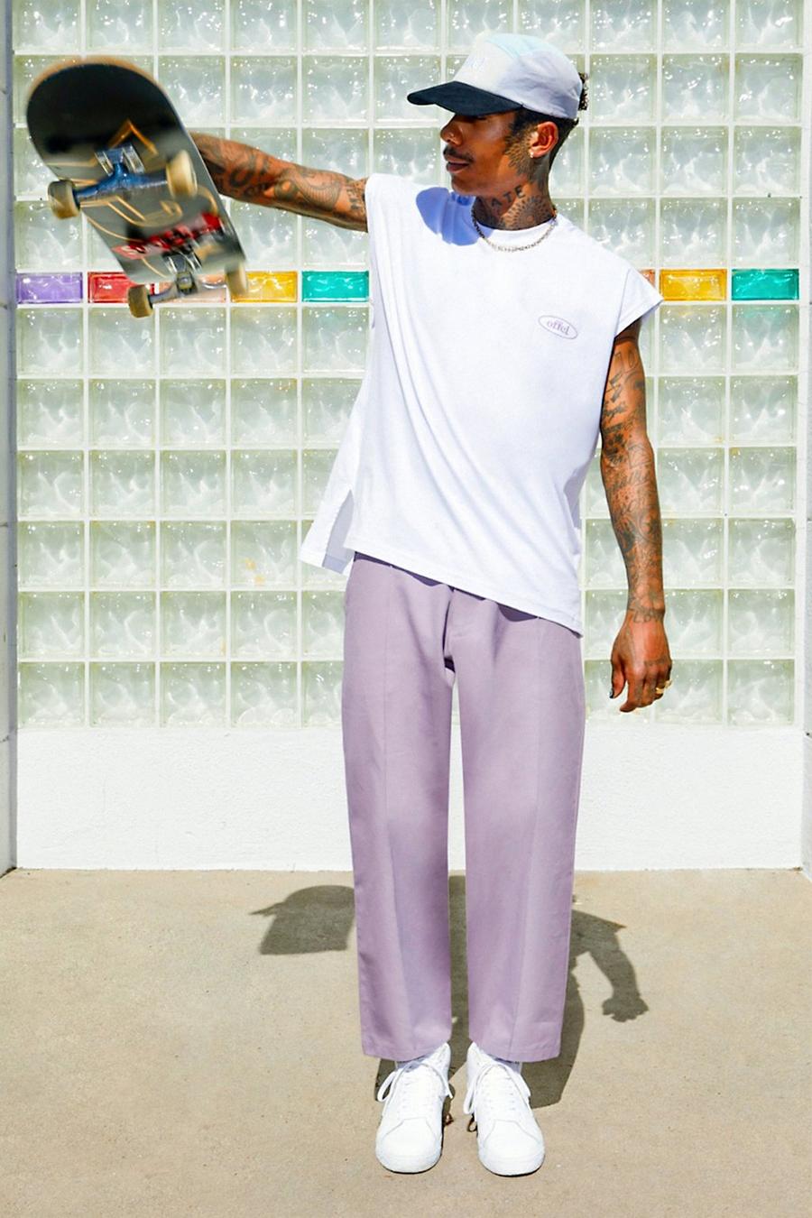 Purple Skate Fit Twill Chinos image number 1