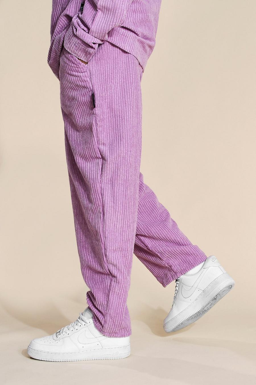 Purple Relaxed Cord Skate Trousers image number 1