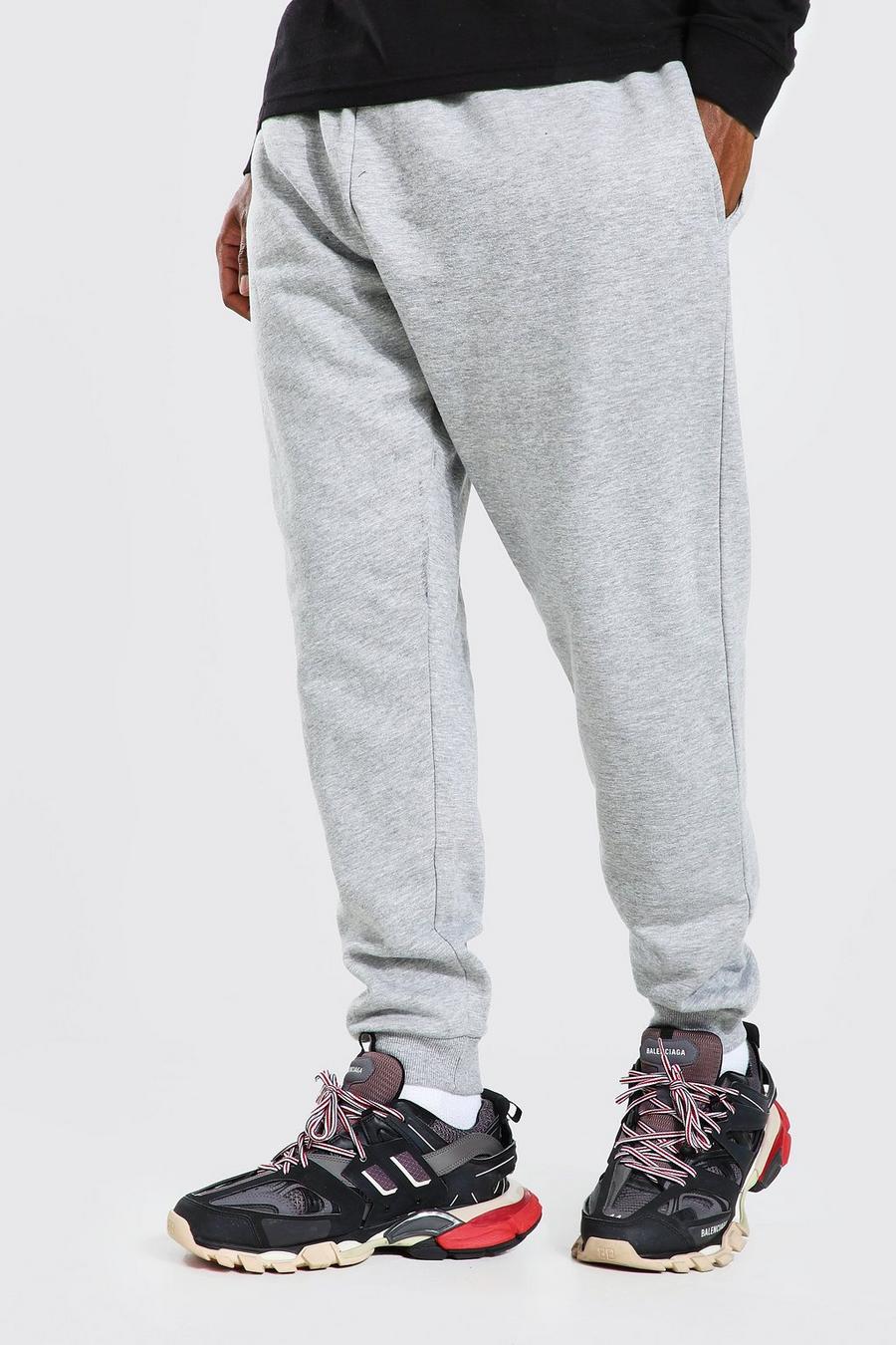 Pantaloni tuta Plus Size Skinny Fit in fibre riciclate, Grey marl gris