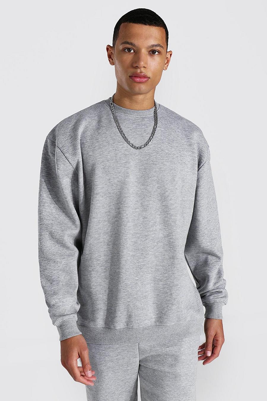 Sudadera Tall oversize de materiales s, Grey marl image number 1