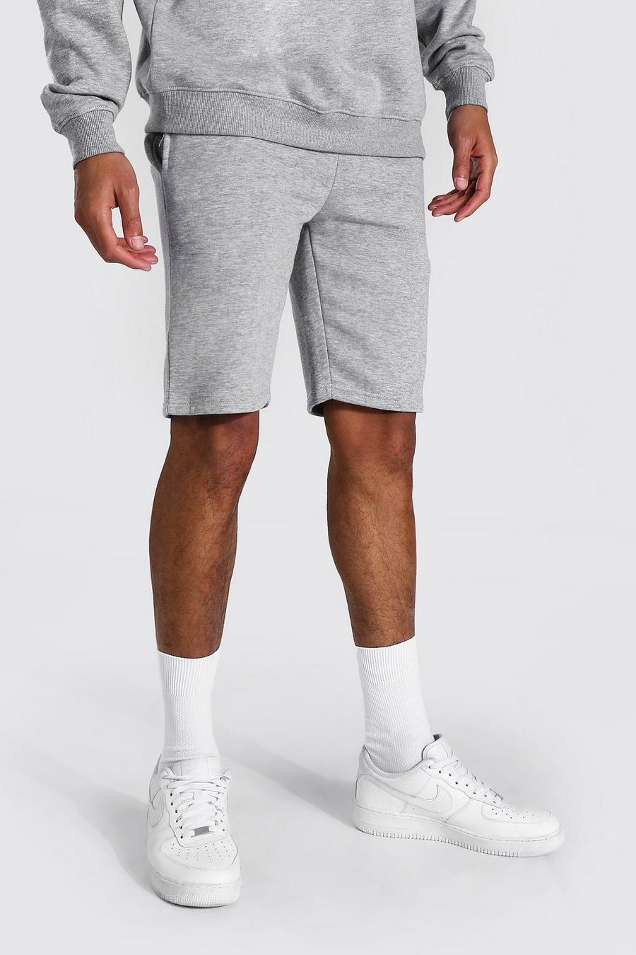 Grey marl Tall Slim Fit Jersey Shorts image number 1