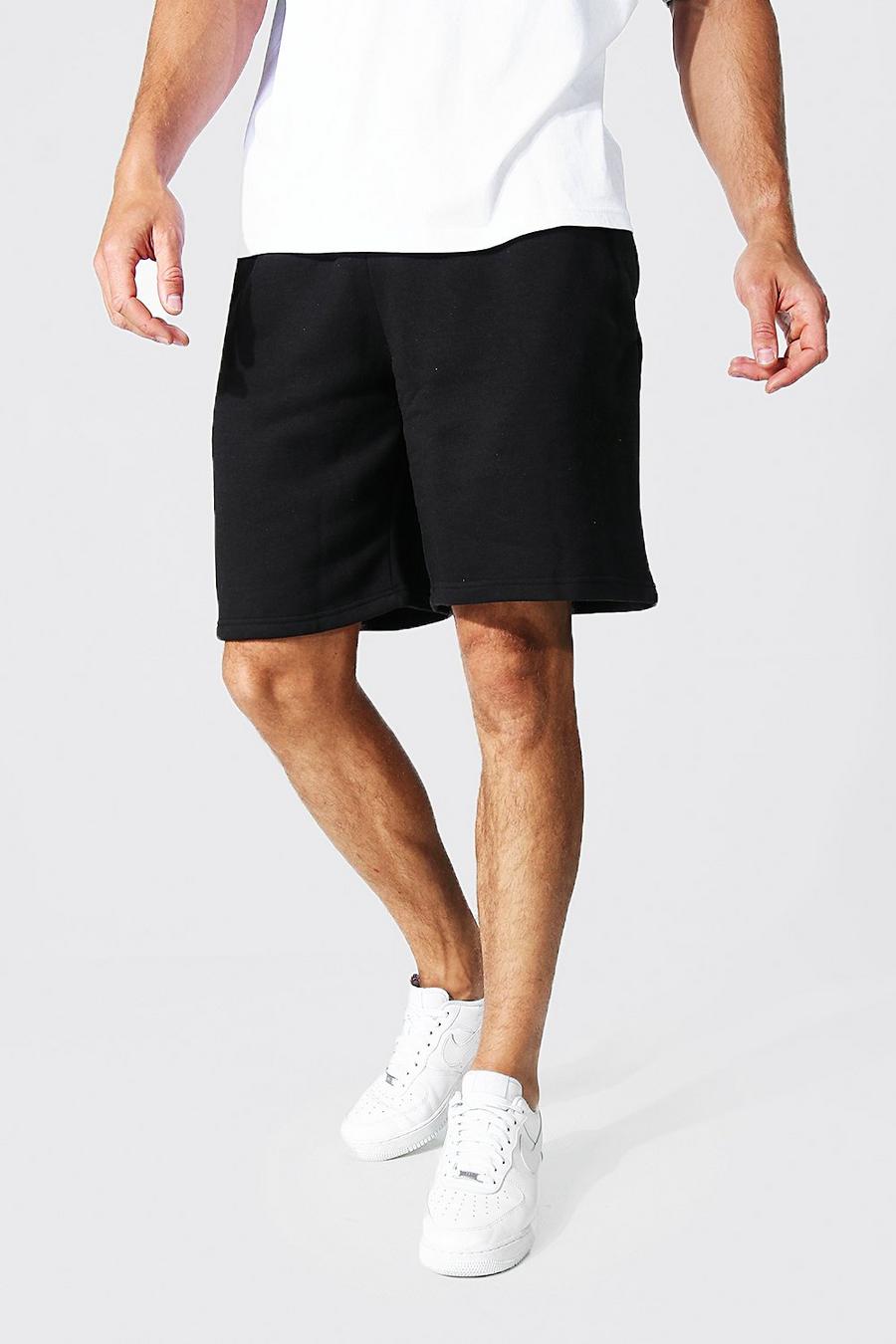Black Tall Loose Fit Jersey Short image number 1