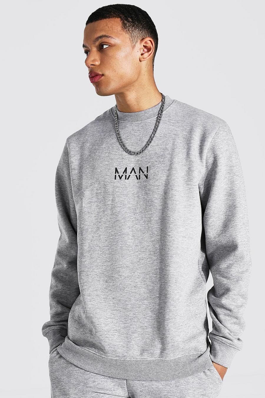Tall Original Man Regular Reyclcled Sweatshirt, Grey marl image number 1