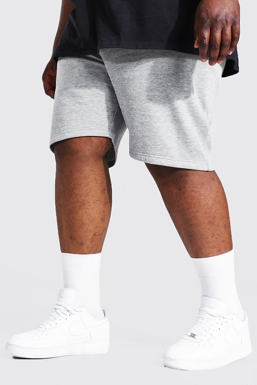 Grey marl Plus Regular Fit Jersey Shorts image number 1