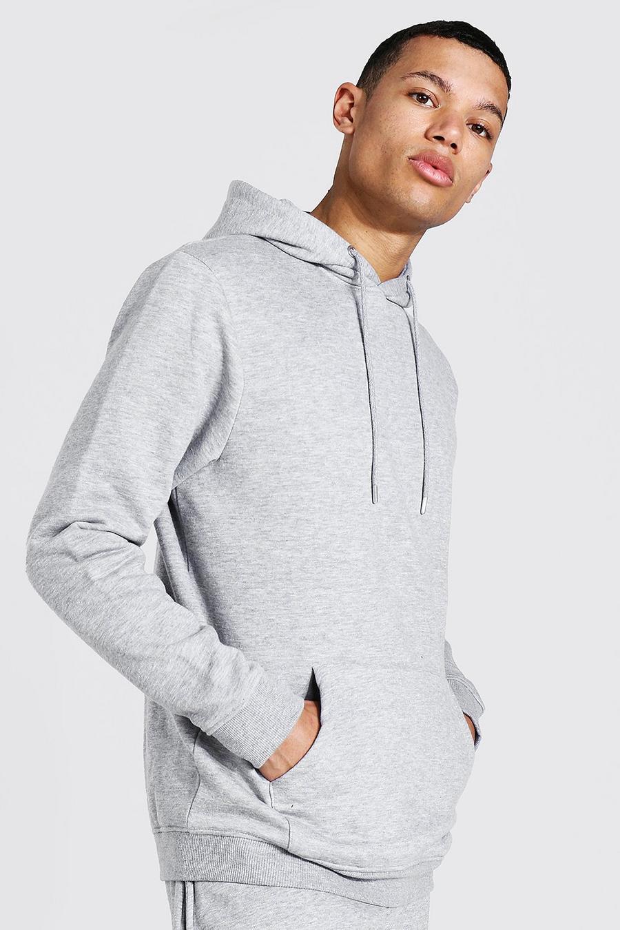 Tall Regular Fit Hoodie, Grey marl image number 1