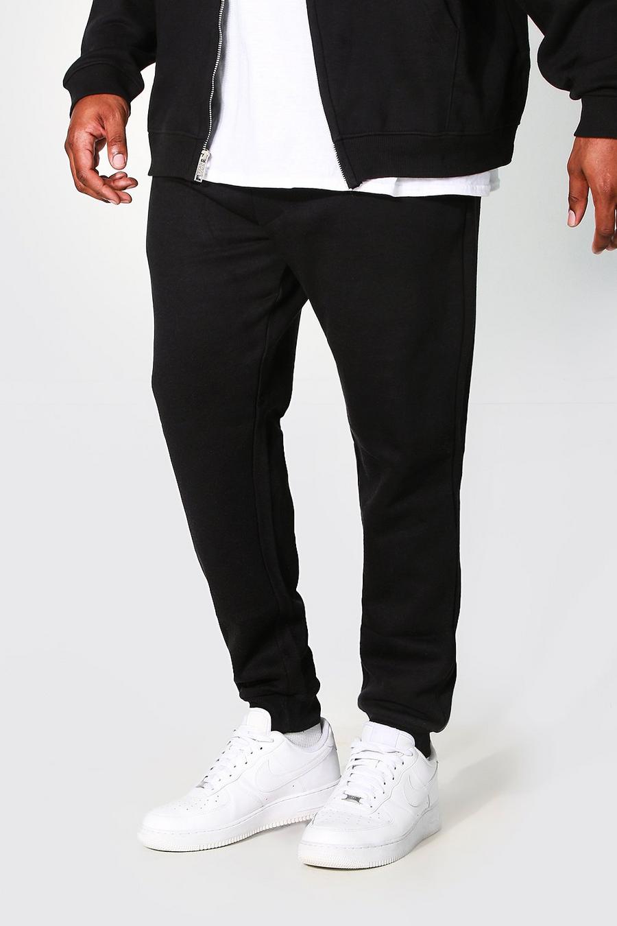 Pantalón deportivo Plus MAN ajustado con texto, Black image number 1