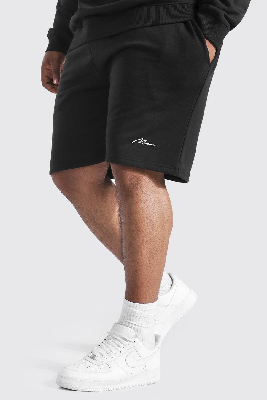 Black Plus MAN Script Jersey Short image number 1