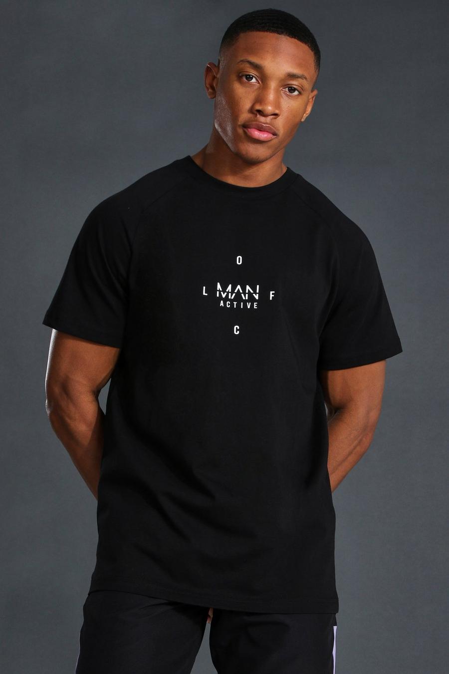 MAN Active T-Shirt mit Grafik, Schwarz image number 1