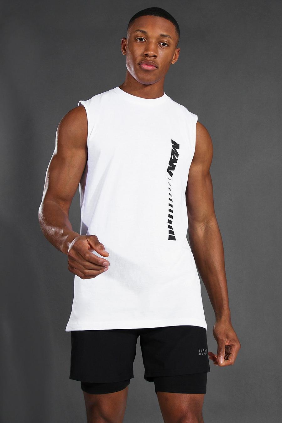White Man Active Graphic Print Tank image number 1