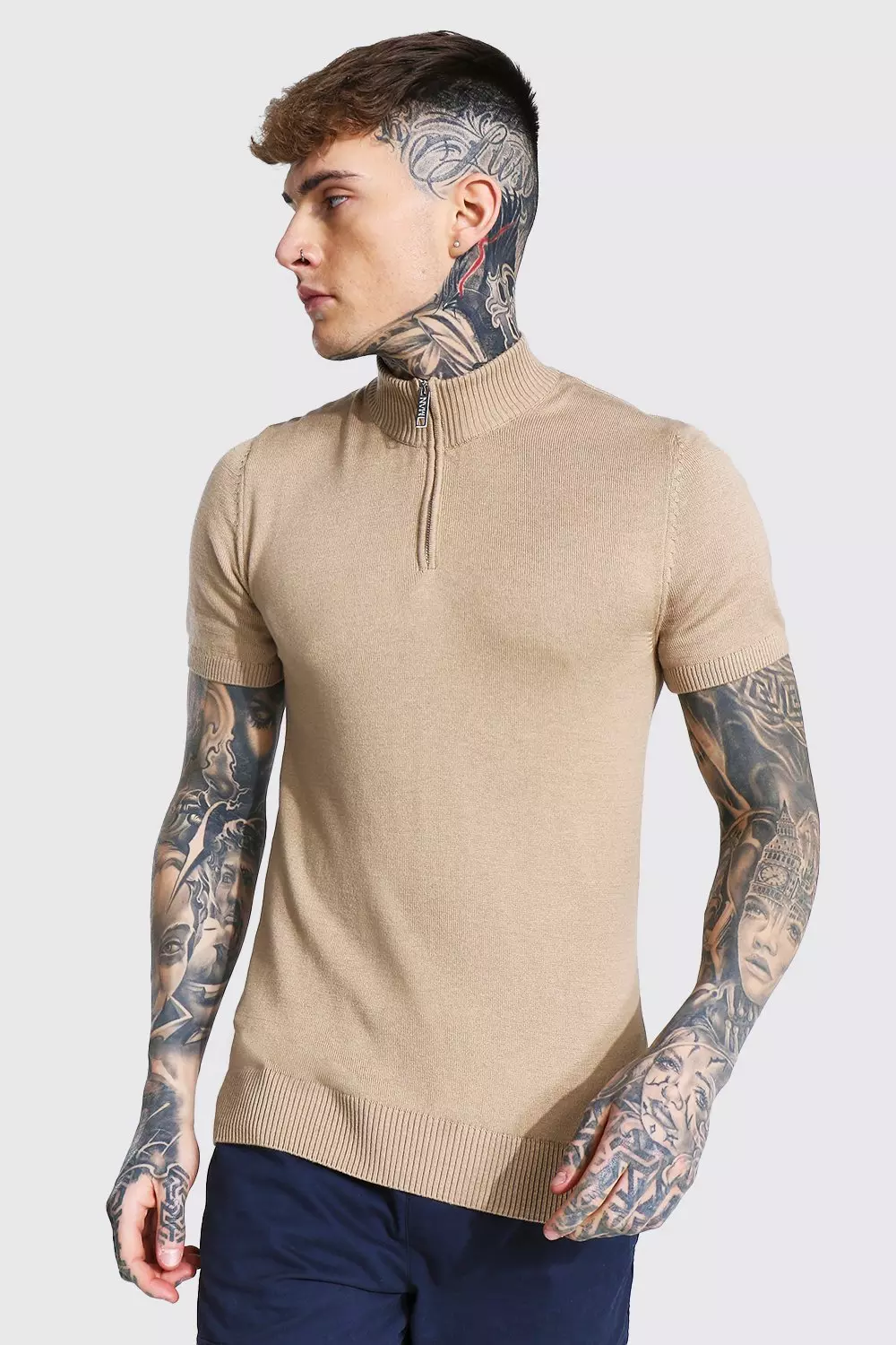 Short sleeve clearance turtle neck men