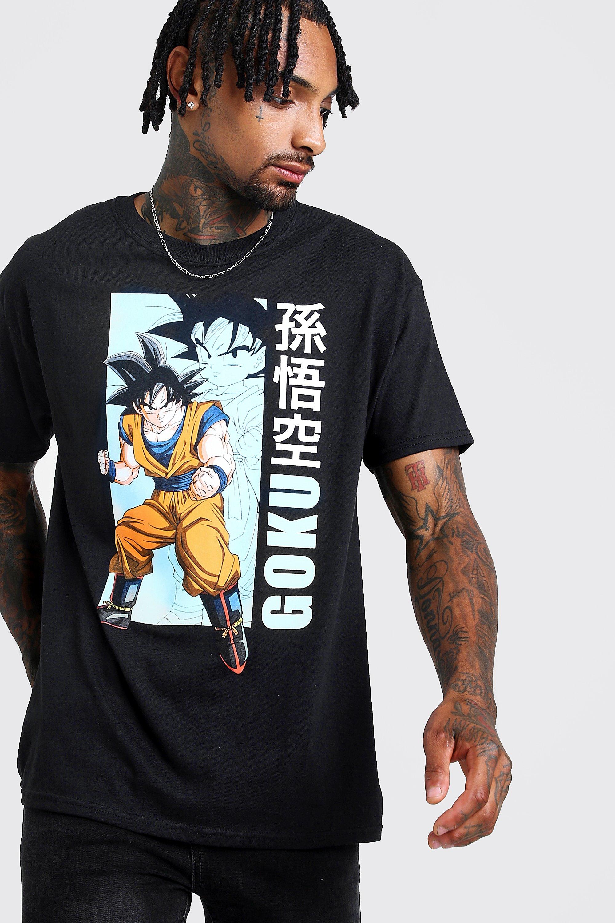 Men S Oversized Dragon Ball Z License T Shirt Boohoo