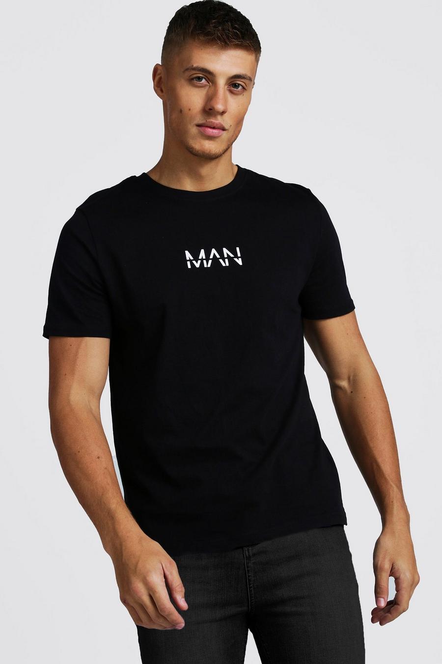 Black Original MAN T-shirt med tryck image number 1