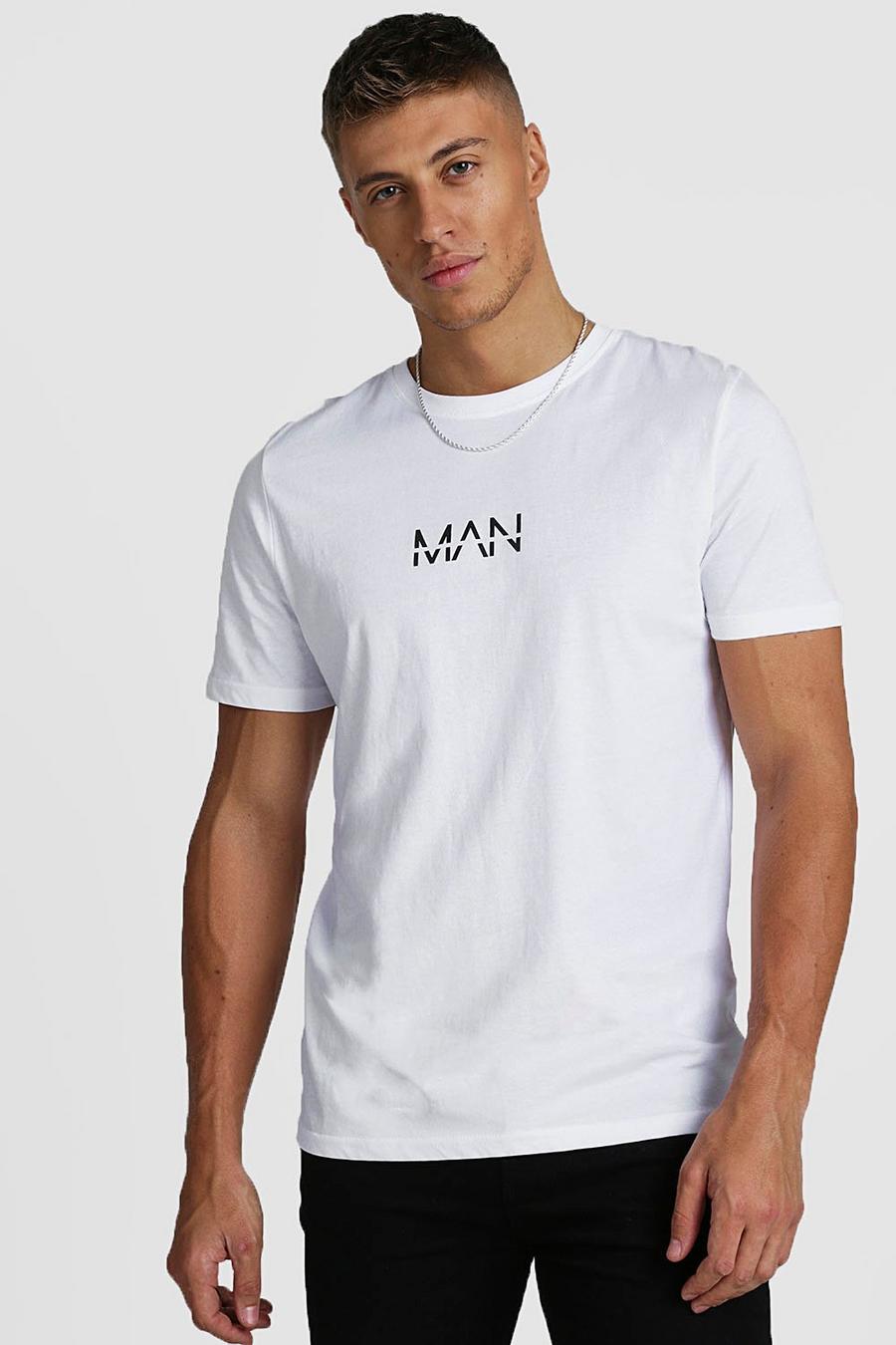 T-shirt imprimé logo MAN Original, Blanc image number 1