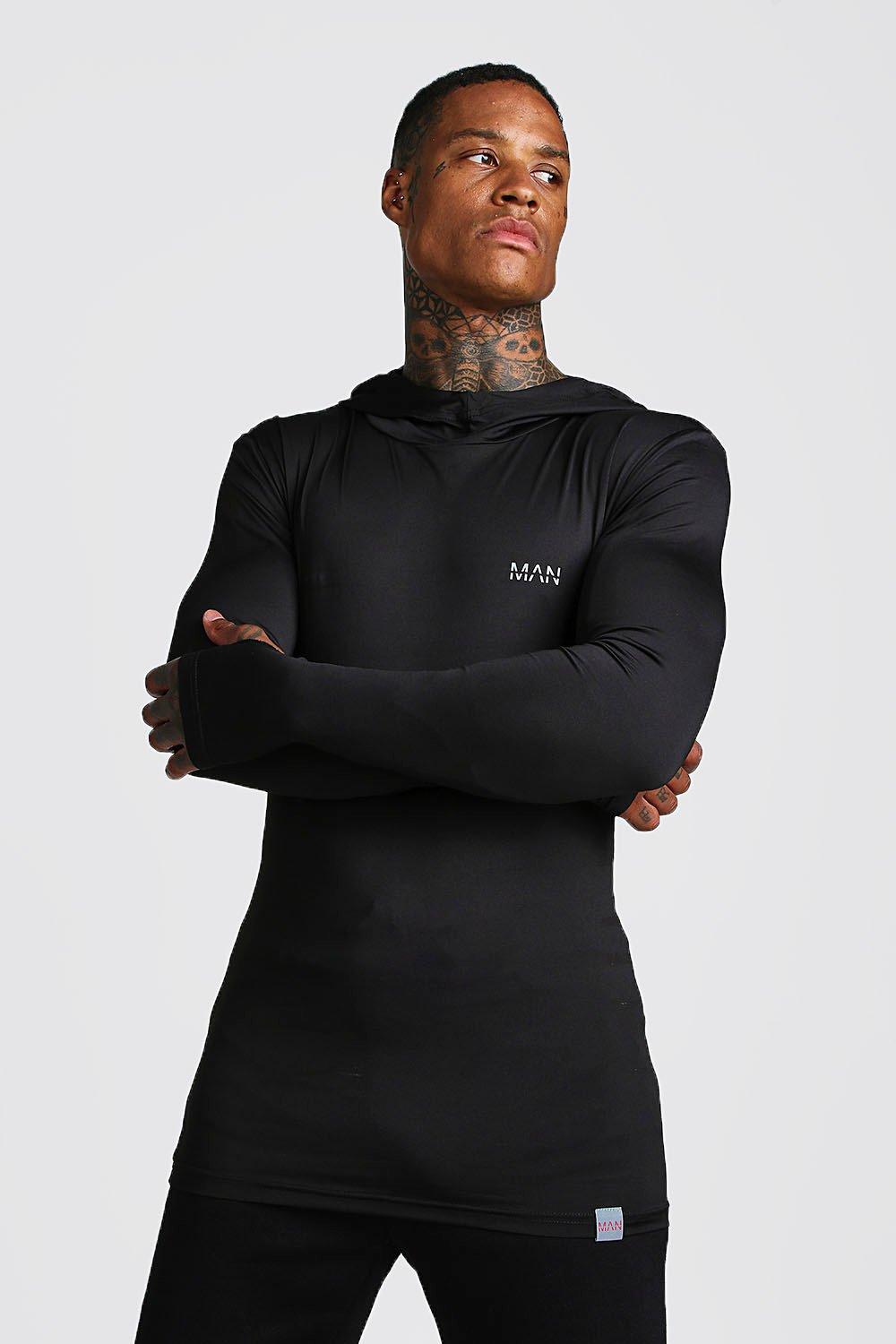 mens compression hoodie