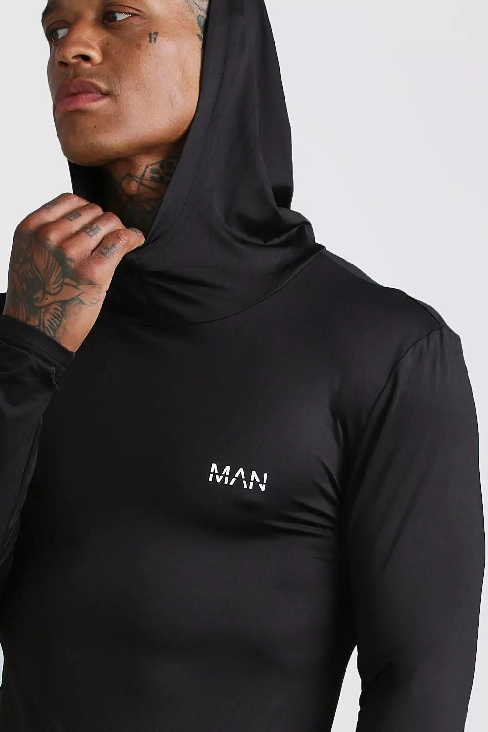 Long-Sleeve Compression Hoodie // Black (XL) - Clearance