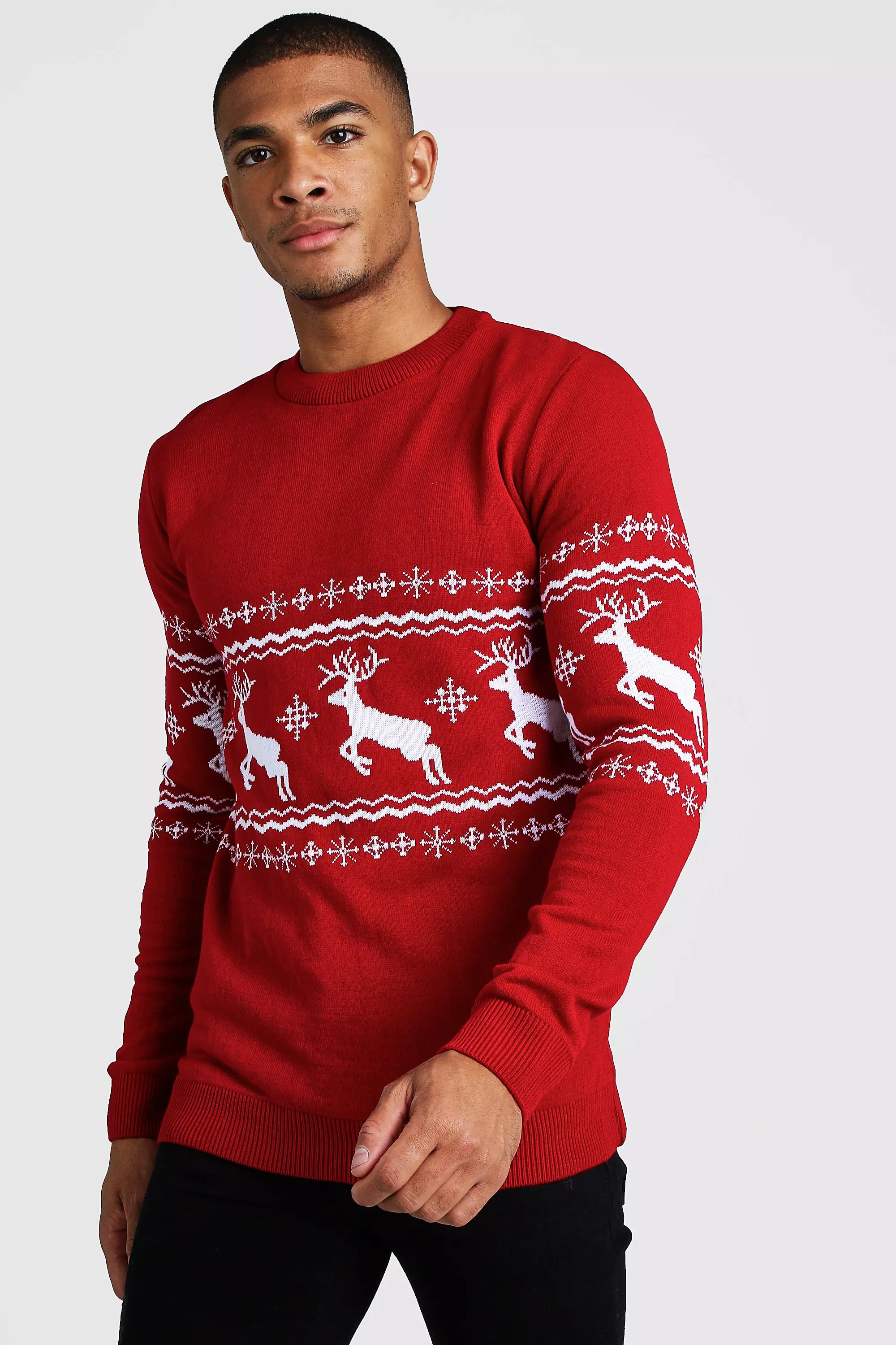 Muscle fit xmas jumper hotsell