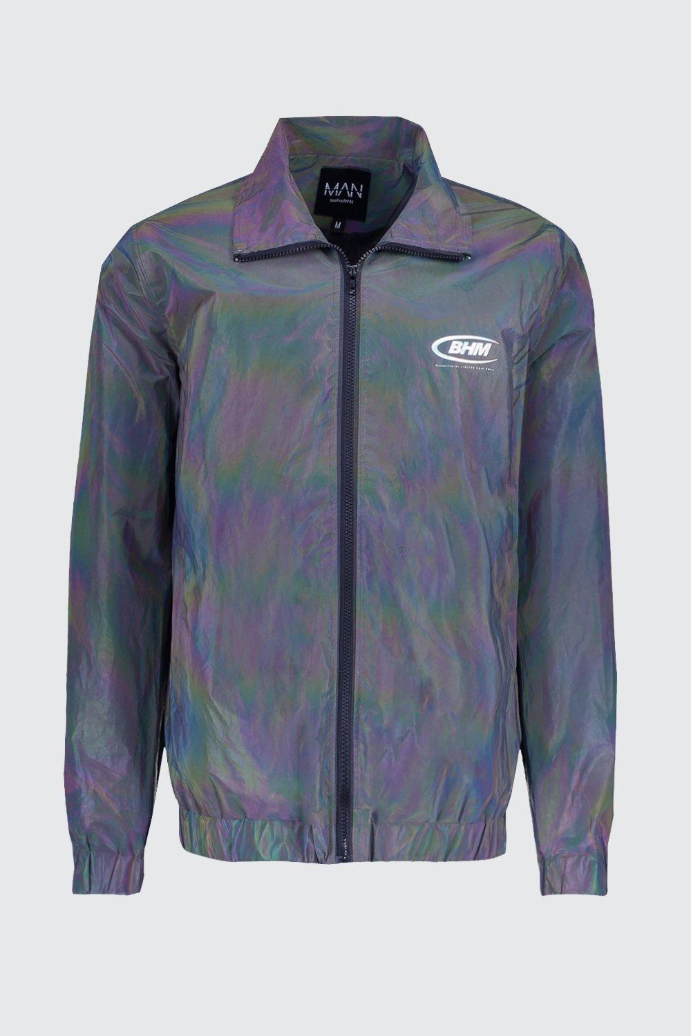 rainbow reflective bubble coat