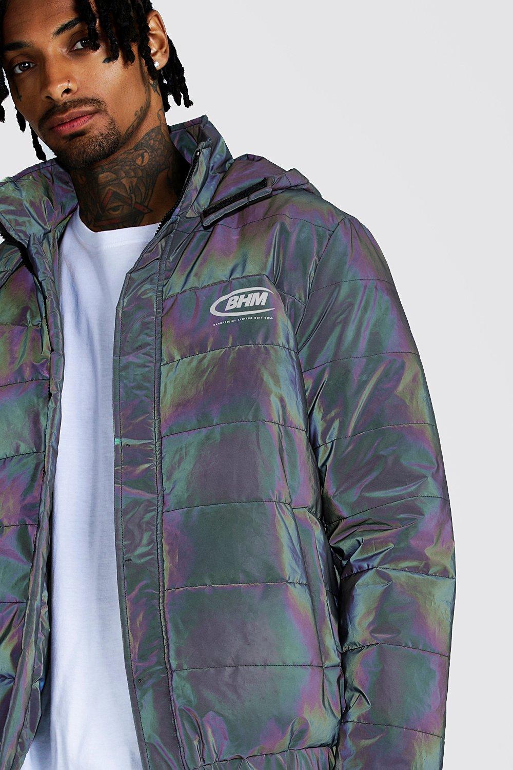 north face reflective puffer jacket