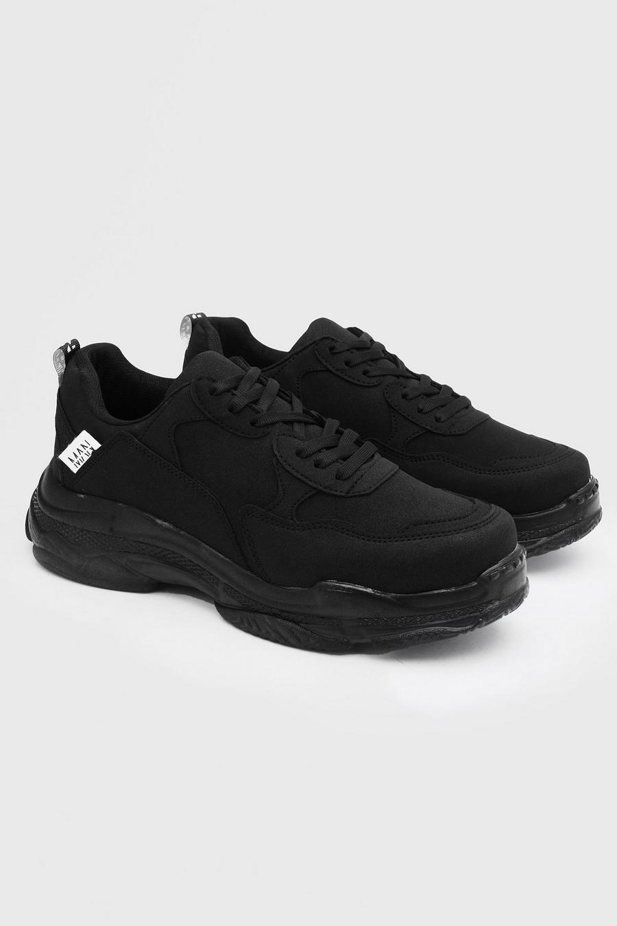 Black Matte Chunky Sneakers image number 1